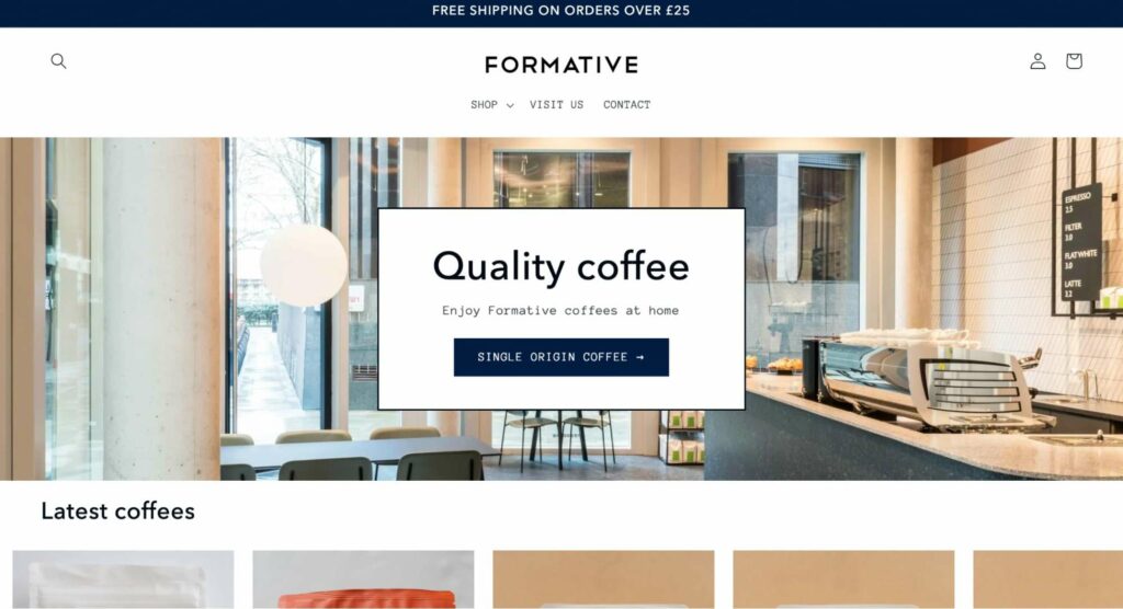 Formative Coffee' Homepage