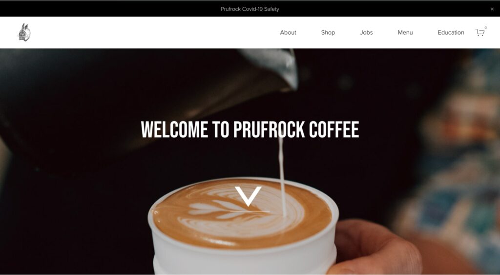 Prufrock Coffee' Homepage