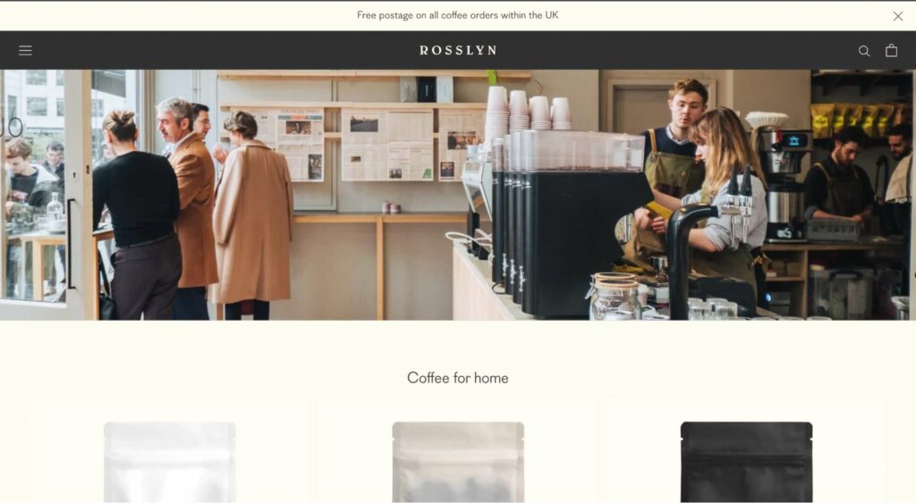 Rosslyn Coffee Queen Victoria Street' Homepage